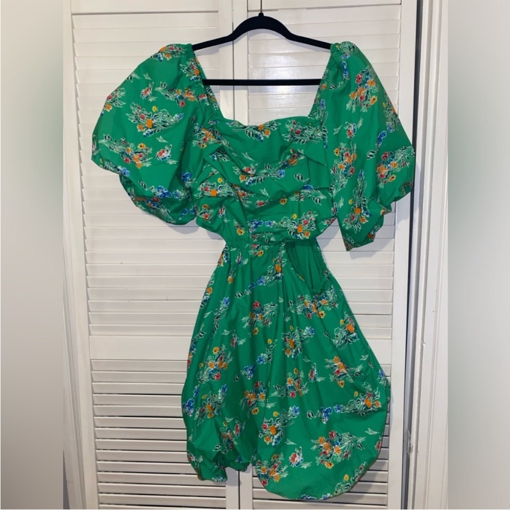 A new day Green Floral Mini Dress